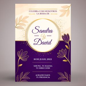 Gradient Wedding Invitation Card